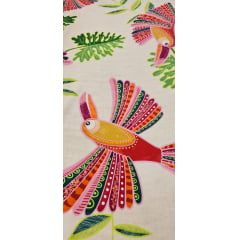  Viscose Estampada Digital Fundo Off White  P6758