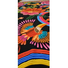  Viscose Estampada Digital Fundo Preto M0101