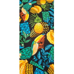  Viscose Estampada Digital Fundo Preto V0002