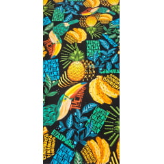  Viscose Estampada Digital Fundo Preto V0002