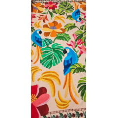  Viscose Estampada Digital Fundo Salmão M0088