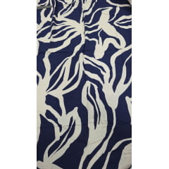 Viscose pesada creme com marinho - Comprimento 2 m x Largura 1,40 m  