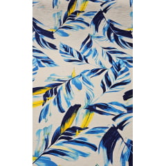 Viscose Pesada Rustique Estampada Floral Azul 11A