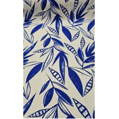 Viscose Pesada Rustique Estampada Floral Azul 5B