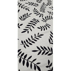 Viscose Pesada Rustique Estampada Ramos Preto 6C