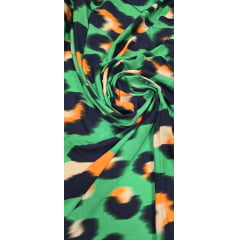 Viscose Premium Animal Print Fundo Verde Viscose Premium Animal Print Fundo Verde