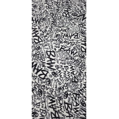 Viscose Premium Baw Grafite Urbano Fundo Branco