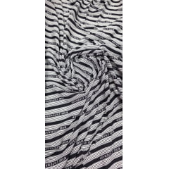 Viscose Premium Baw Listrado Preto e Branco Viscose Premium Baw Listrado Preto e Branco
