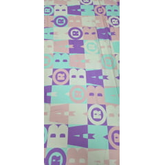 Viscose Premium Estampa Baw Fundo Tons Pastéis