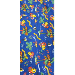 Viscose Premium Reserva Ilhas Fundo Azul