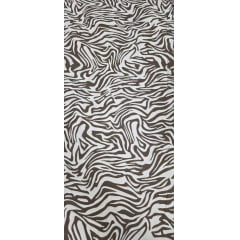 Viscose Premium Zebra Marrom Fundo Creme