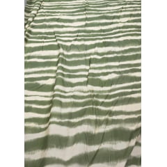Viscose Zebra Verde Oliva com Creme
