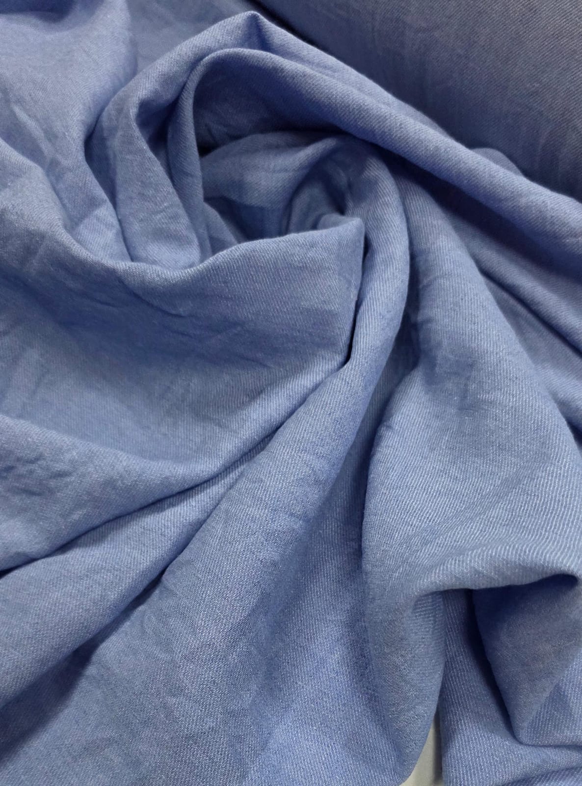 Tricoline Denim Lisa Azul Serenity