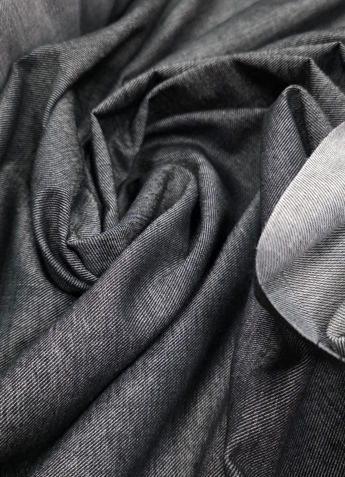Tricoline Denim Lisa Preto