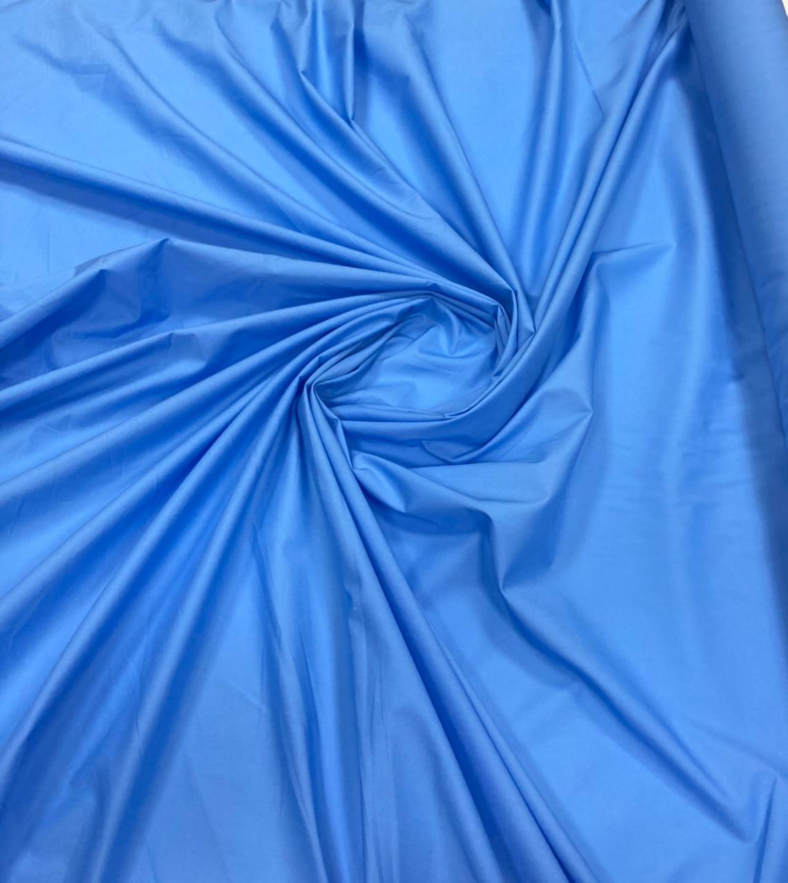 Tricoline Lisa Azul Celeste Premium Fio 80 100% Algodão