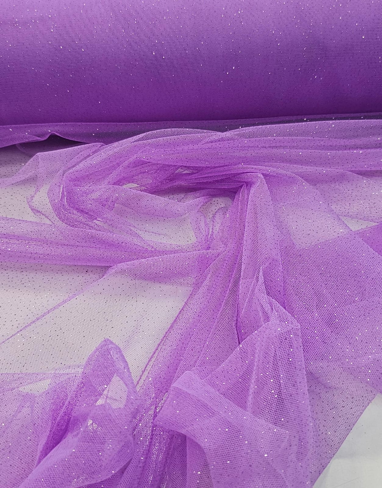 Tule com Glitter Fantasy Lavanda