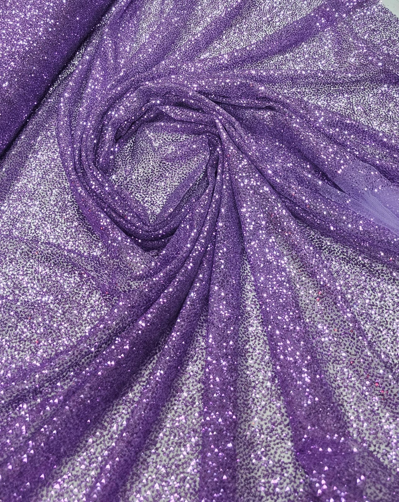 Tule com Glitter Lilás Pesado 02  