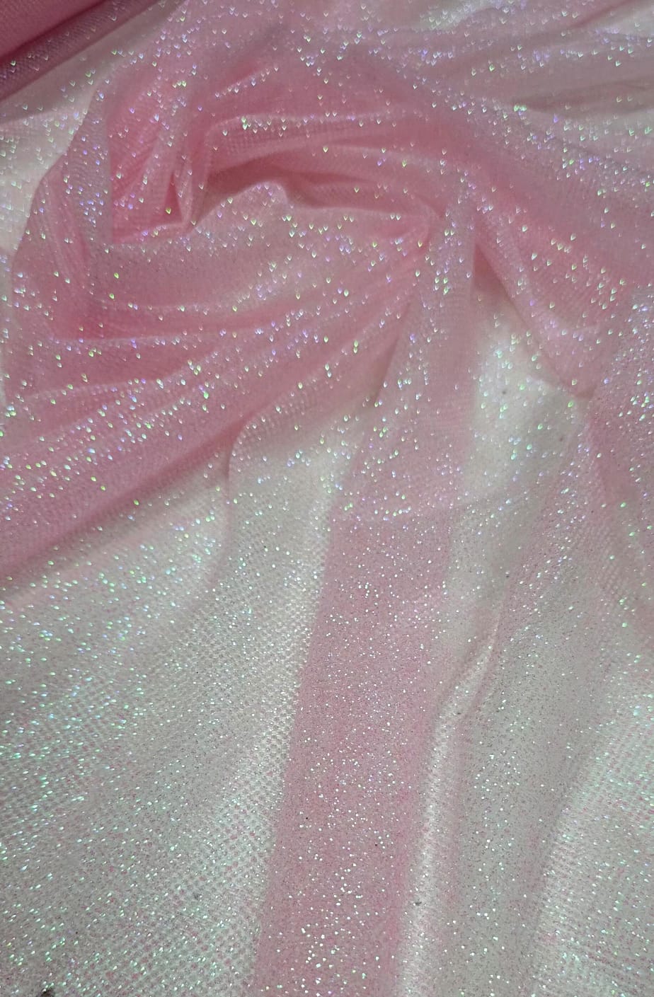 Tule com Glitter Rosa Bebê Leve Furtacor