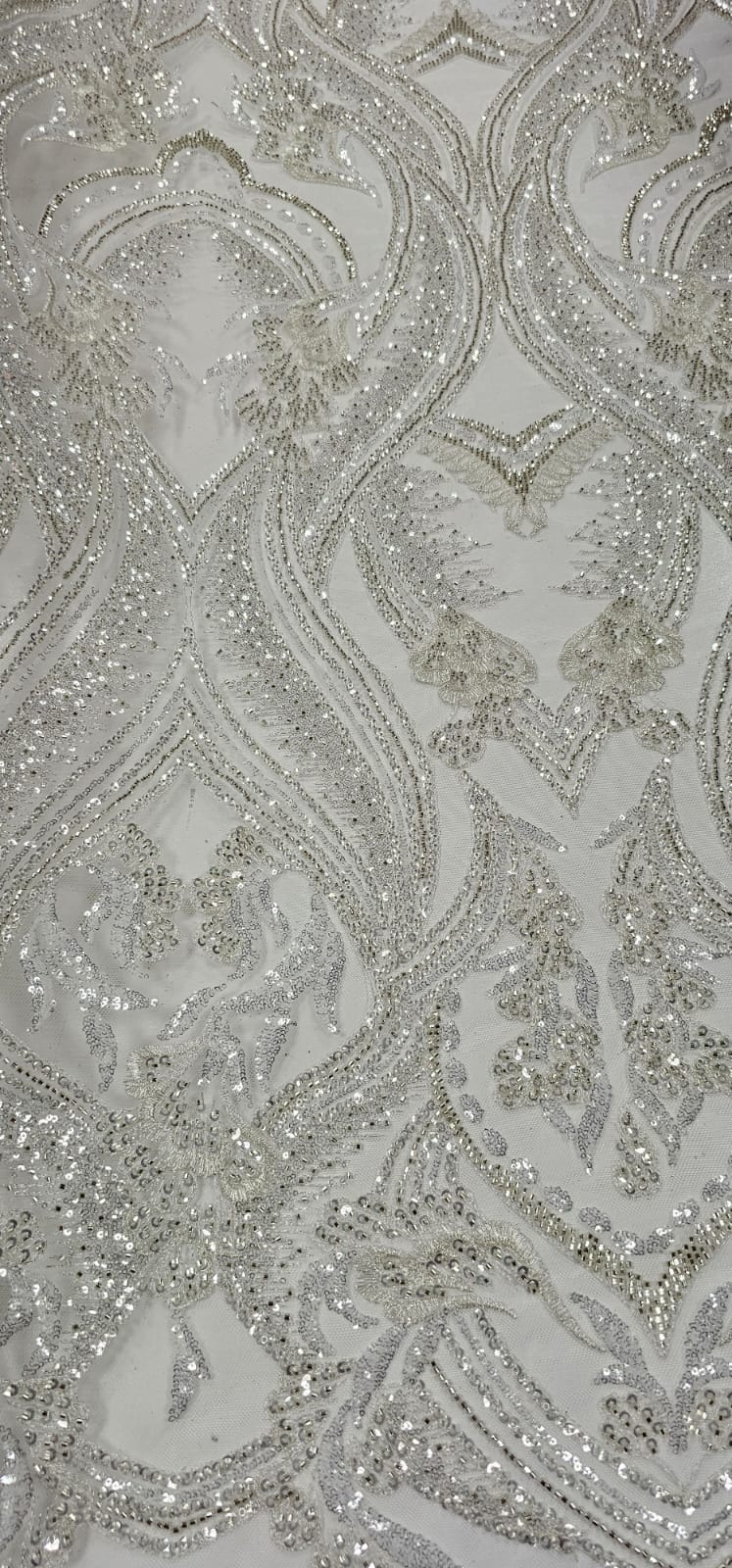 Tule Bordado com Pedrarias Premium Champagne Modelo HS1191