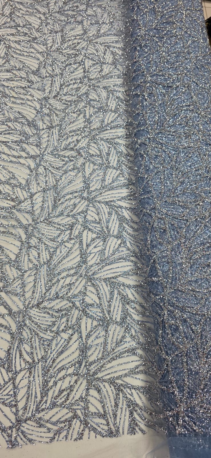 Tule com Glitter Diamond Azul Serenity ST1036