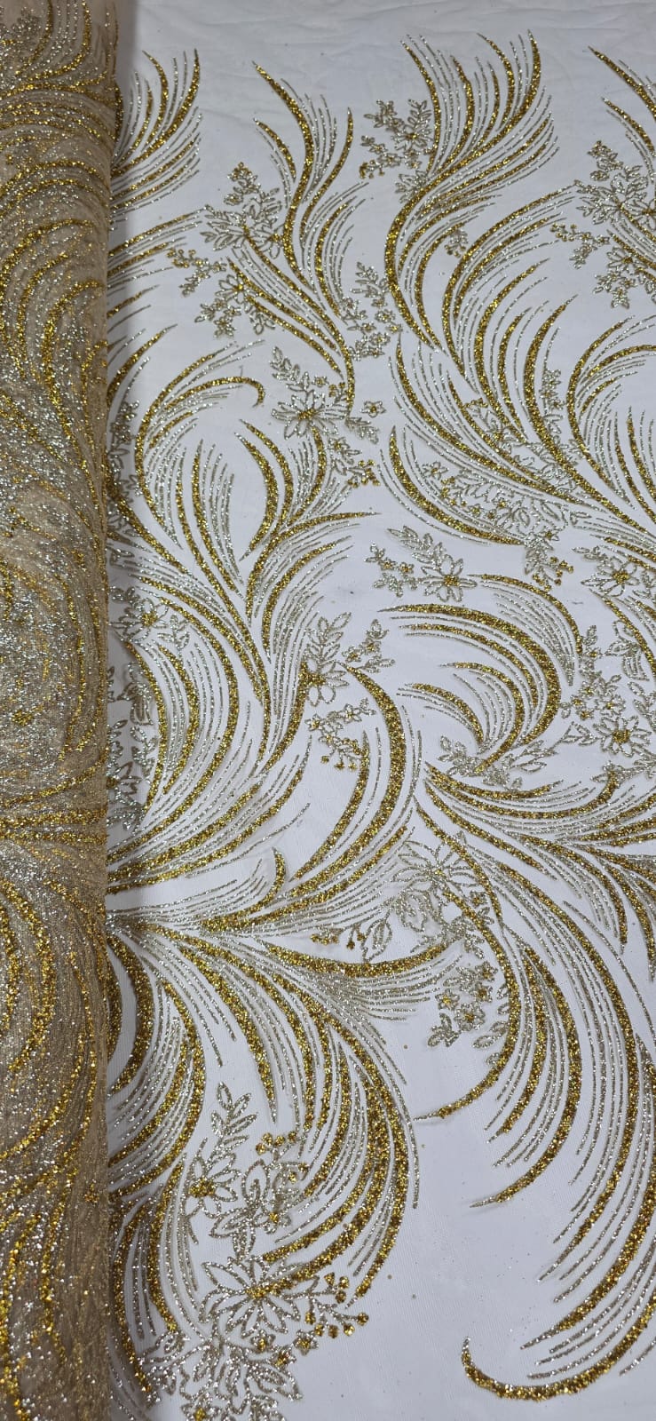 Tule com Glitter Diamond Dourado STLX