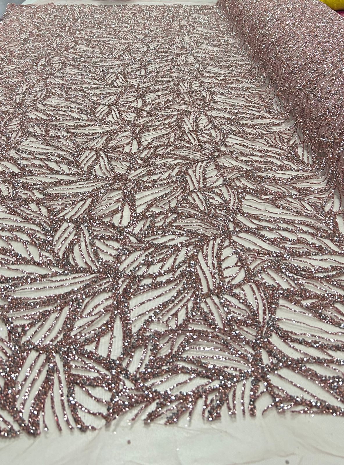 Tule com Glitter Diamond Rosê ST1036