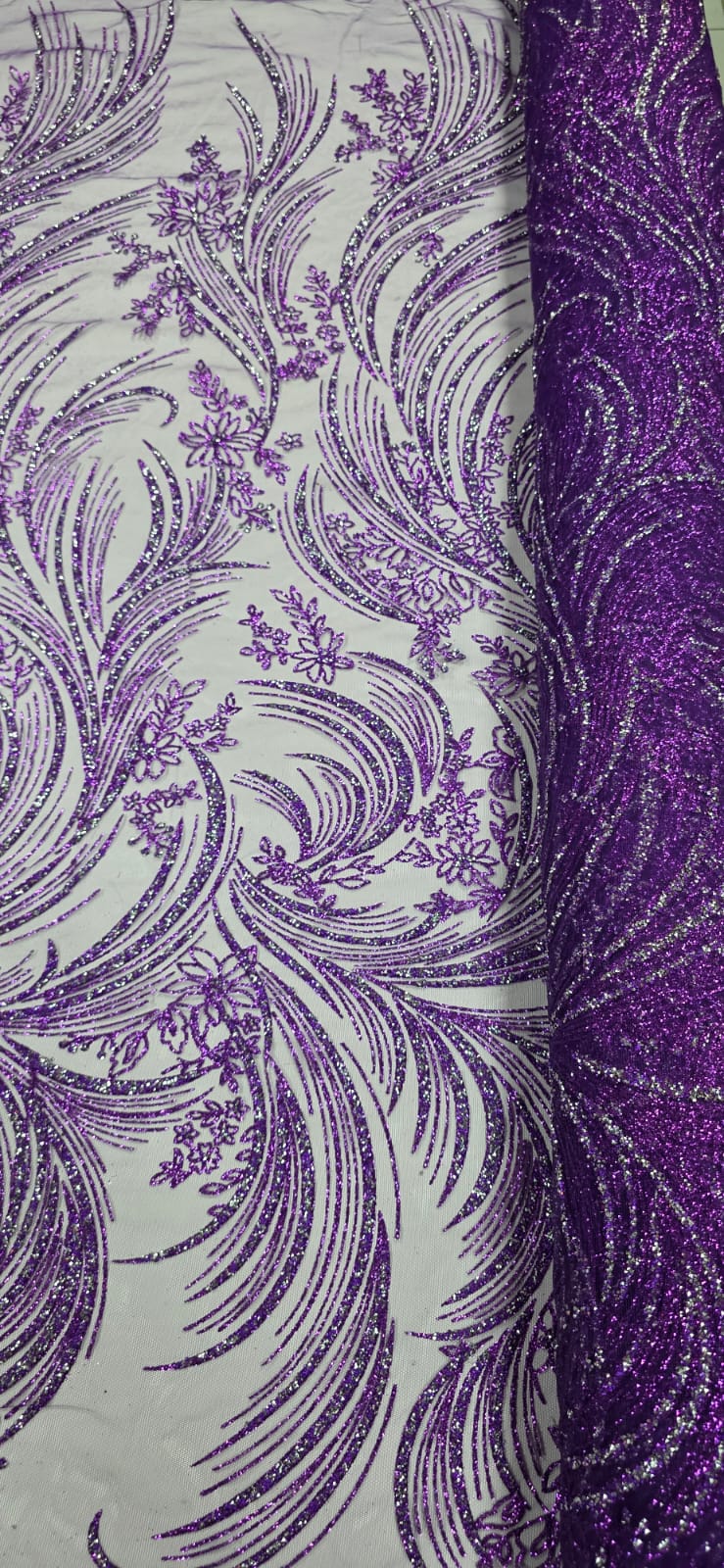 Tule com Glitter Diamond Roxo STLX