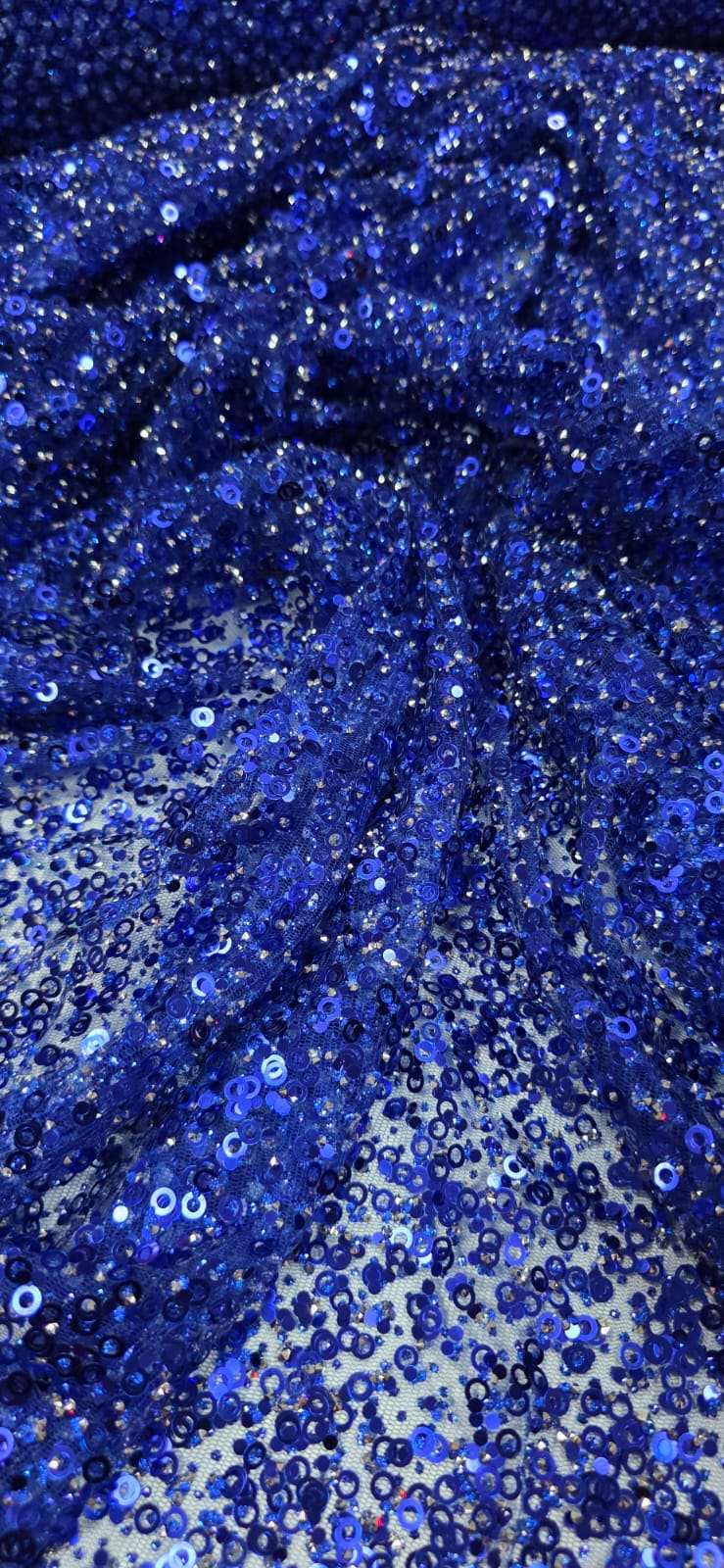 Tule Diamond com Paetê Azul Royal