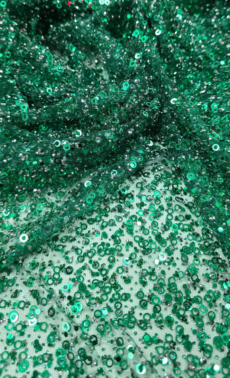 Tule Diamond com Paetê Verde