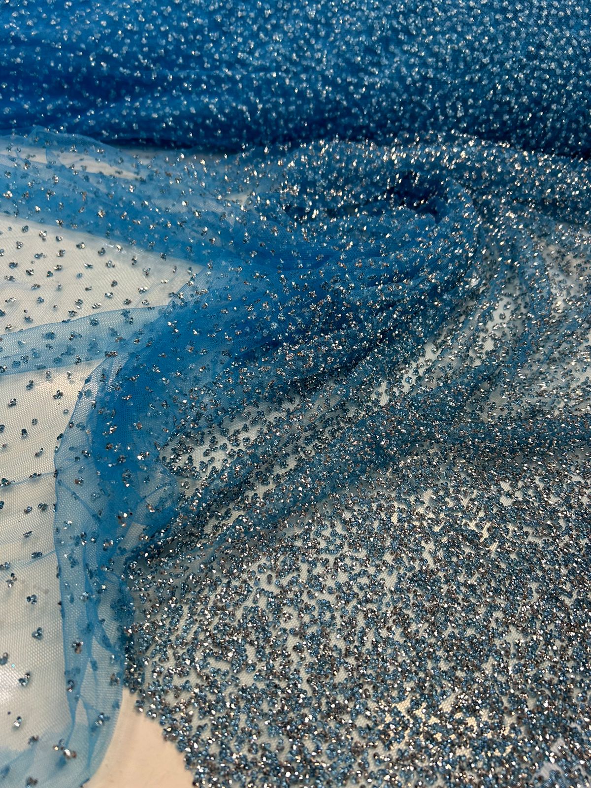 Tule Diamond Degrade Azul Claro