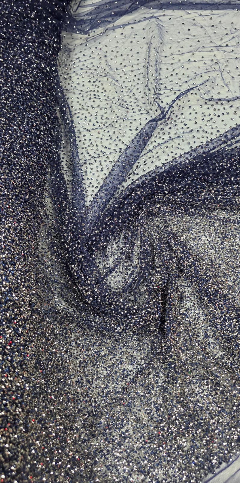 Tule Diamond Degrade Azul Marinho