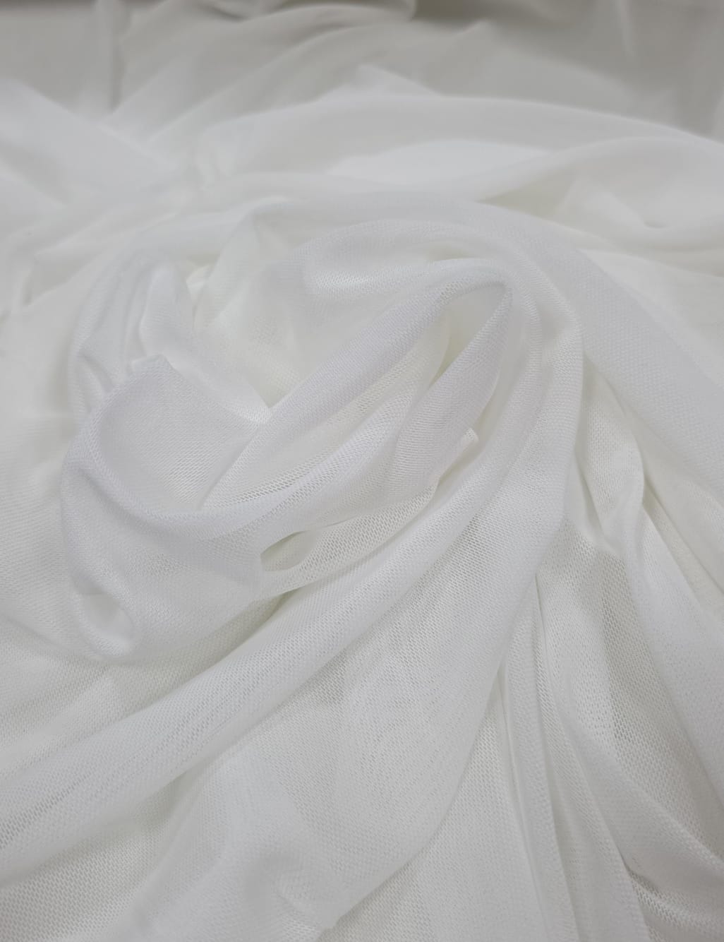 Tule de Malha com Elastano Off White