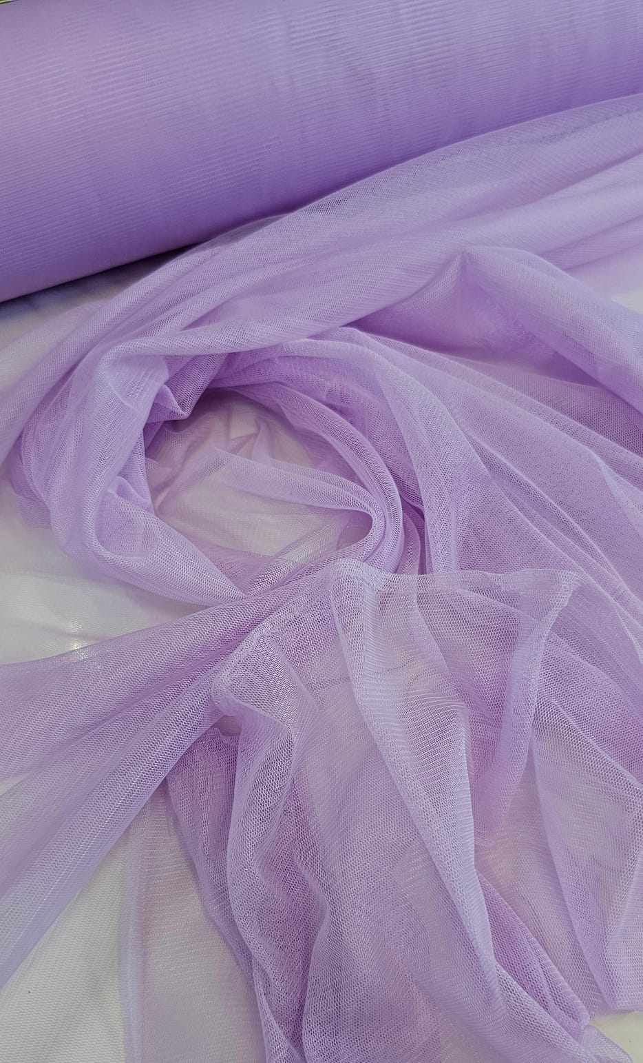 Tule Lavanda com Elastano 1,60m de Largura
