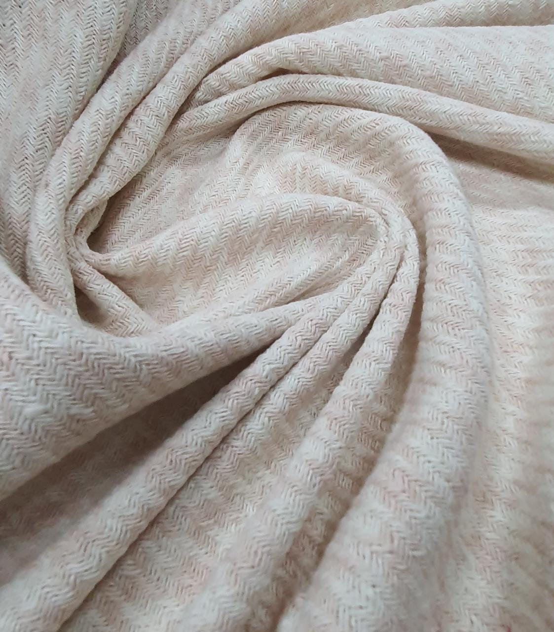 Tweed Premium Pesado Pied de Poule Rosê e Branco  