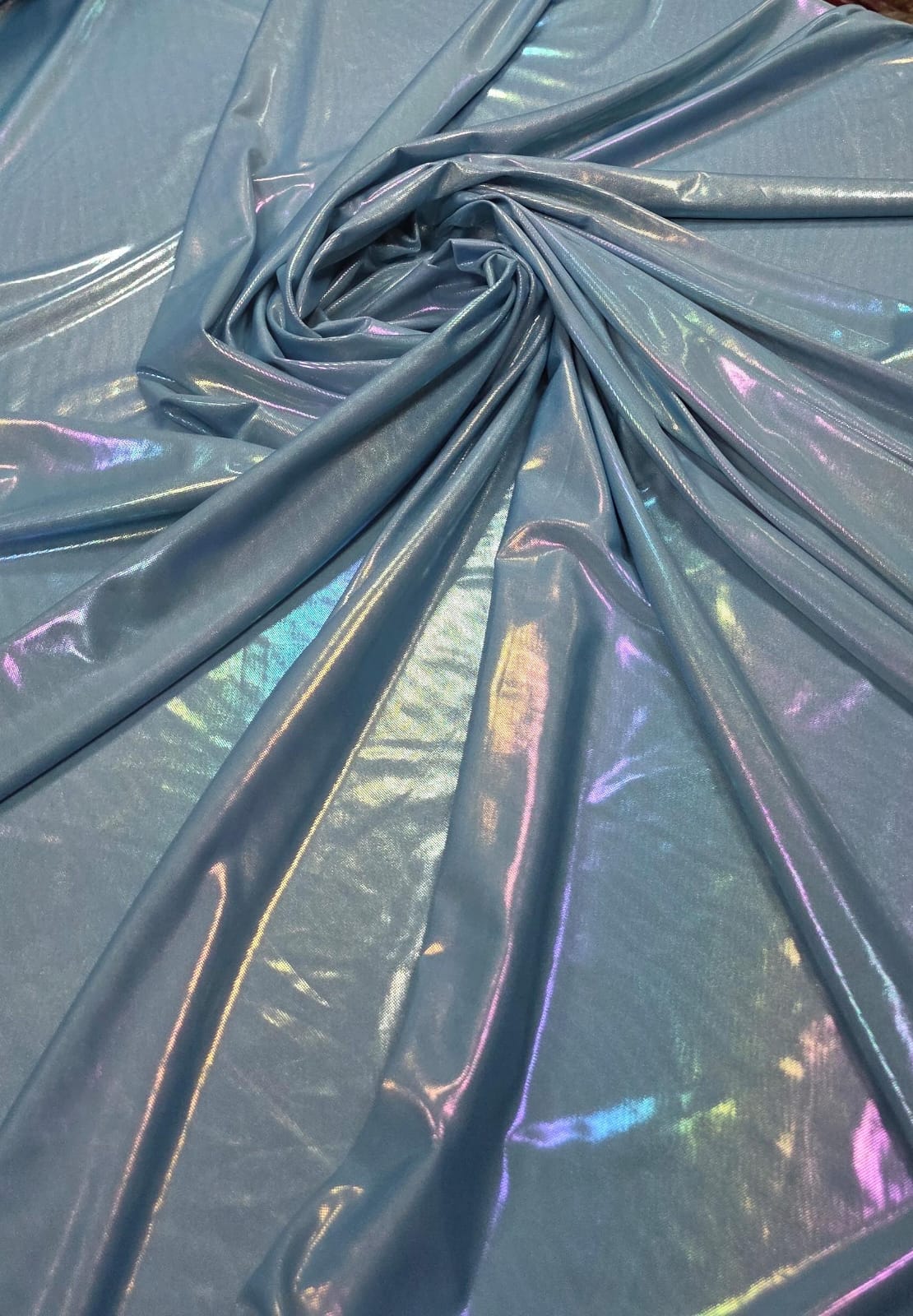 Vinil com Elastano Rainbow Azul Turquesa