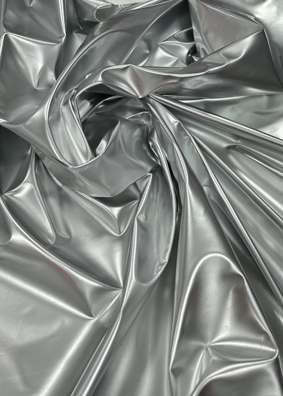 Vinil Premium Liso com Elastano Prata