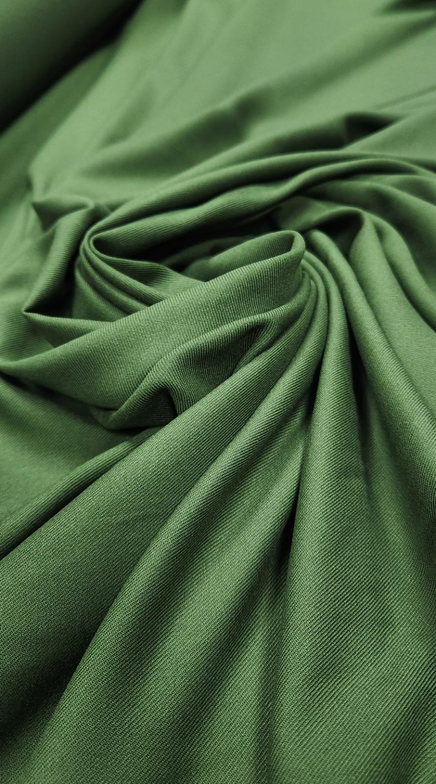 Viscose Ecológica Lisa Verde Militar