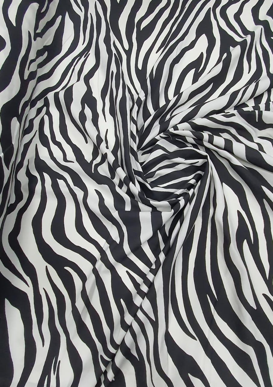Popeline de Viscose Estampada Premium Zebra