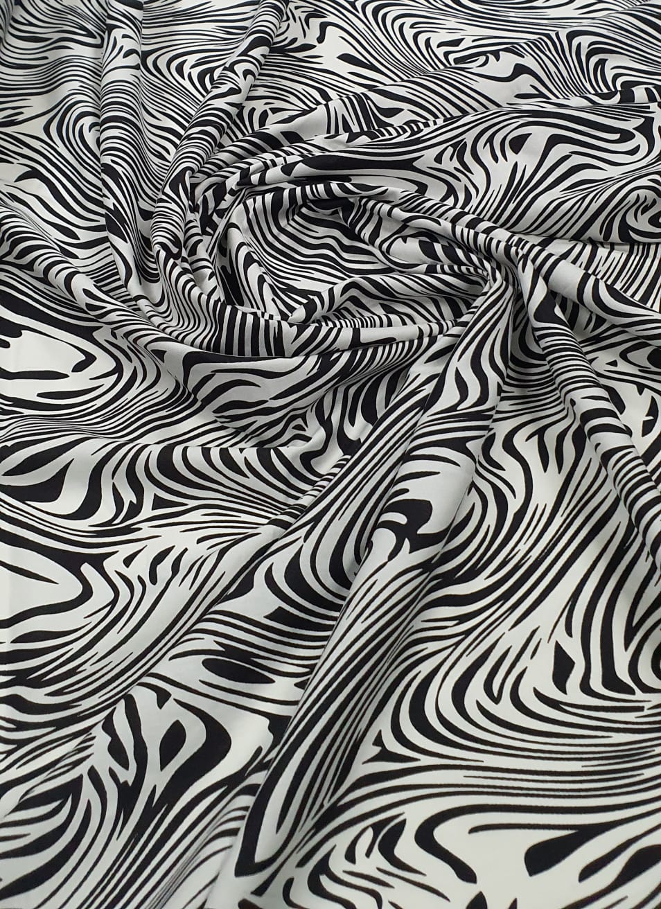 Popeline de Viscose Estampada Zebra Menor