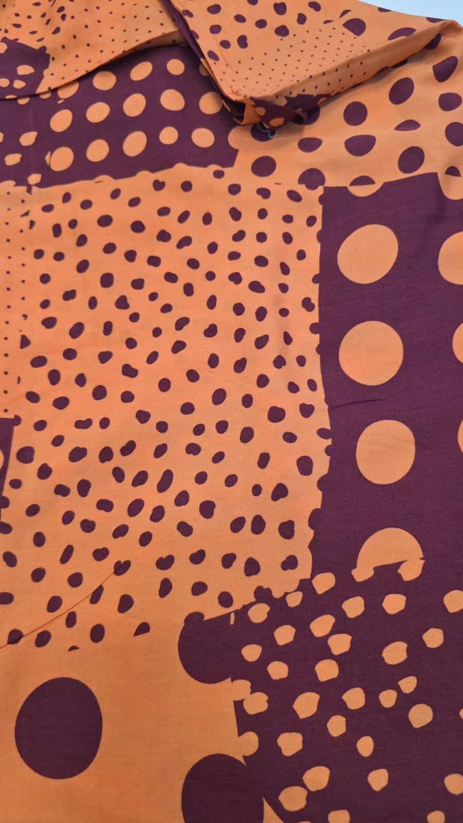 Viscose africana laranja e marrom - Comprimento 1,80 m x Largura 1,50 m 