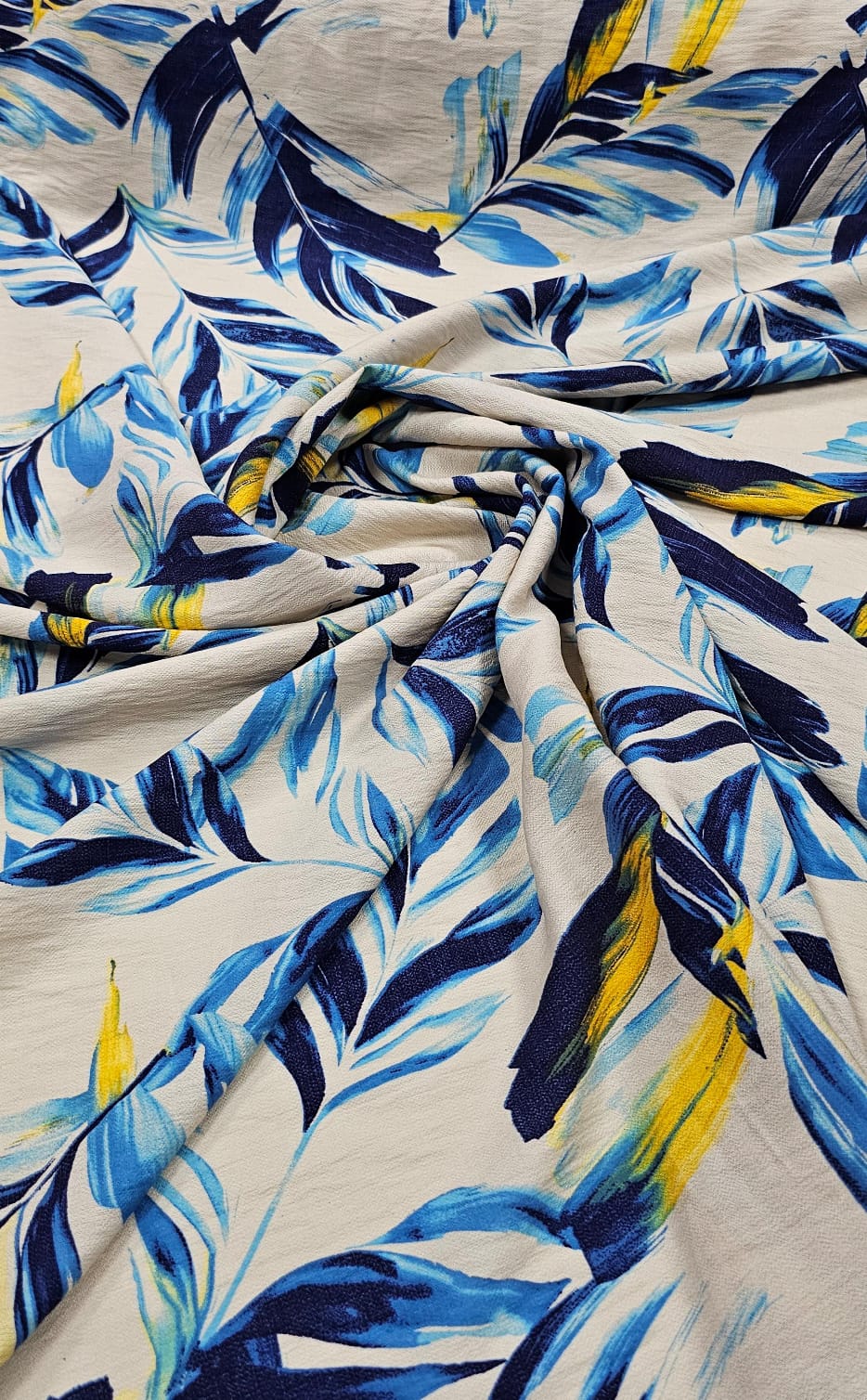 Viscose Pesada Rustique Estampada Floral Azul 11A