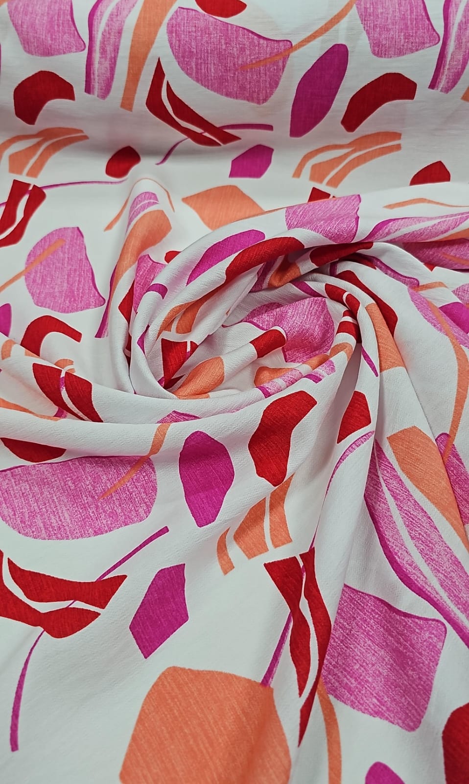 Viscose Pesada Rustique Estampada Pink 7B