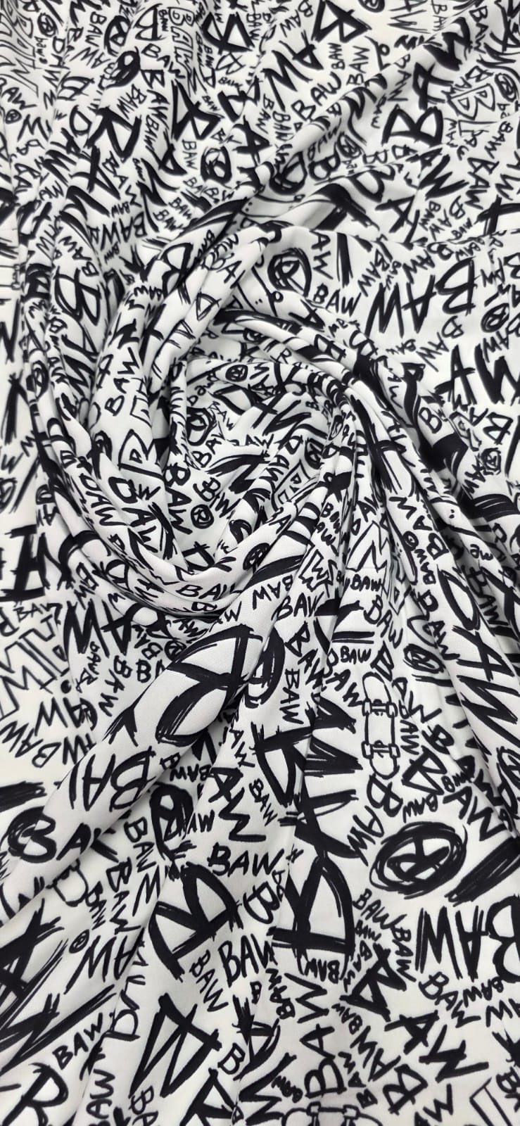 Viscose Premium Baw Grafite Urbano Fundo Branco