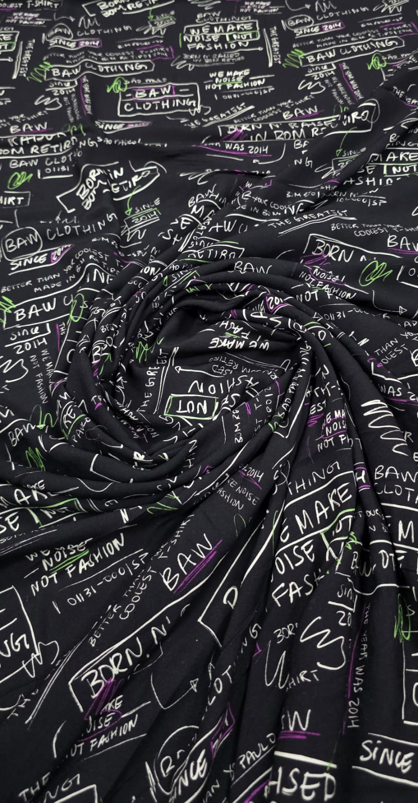 Viscose Premium Baw Quadro Negro