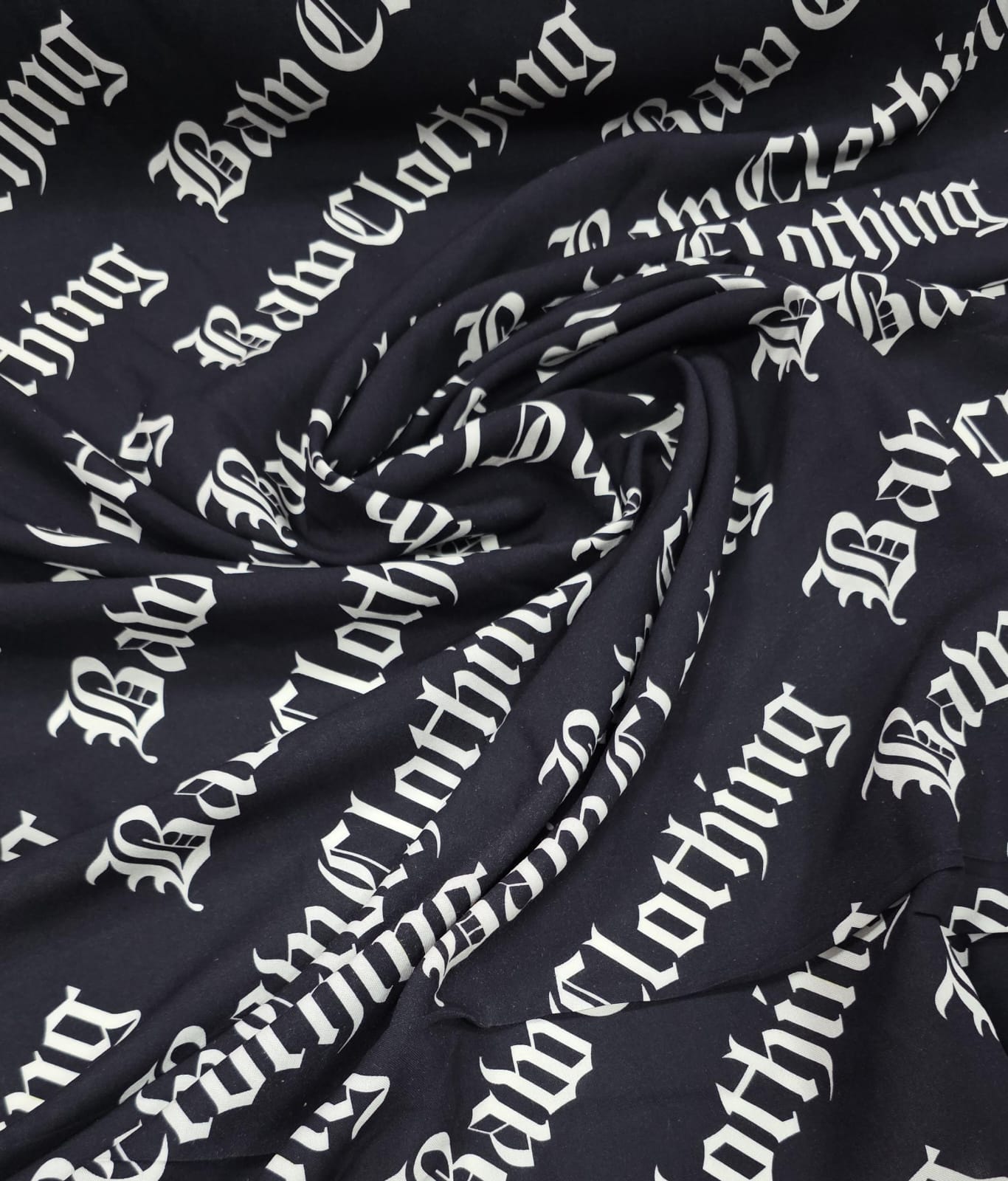 Viscose Premium Estampa Baw Clothing Branco e Preto