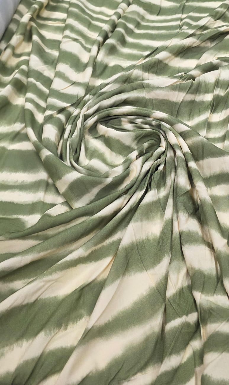 Viscose Zebra Verde Oliva com Creme