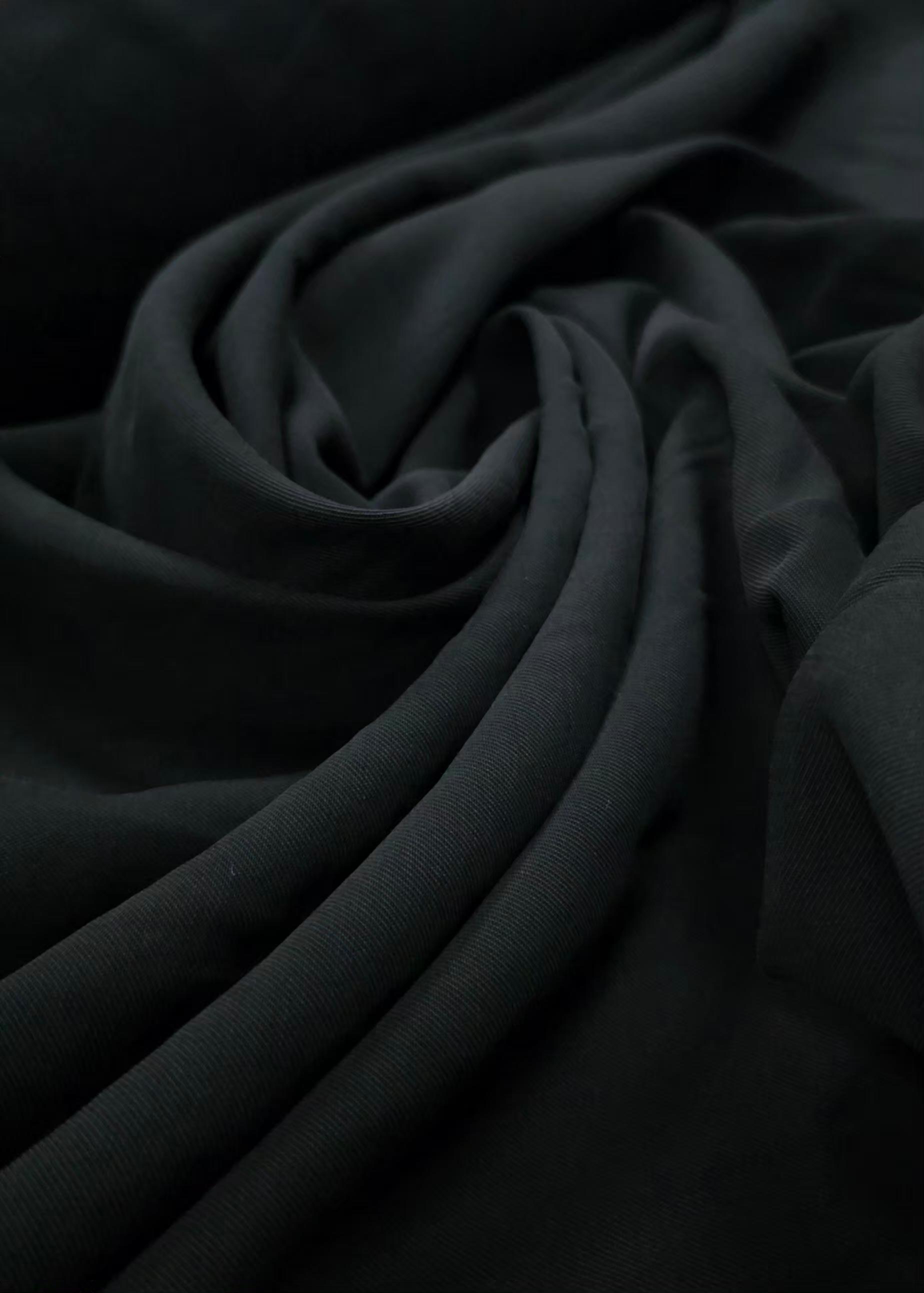 Viscose Pesada Sarjada Acetinada Preta